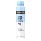 Neutrogena Ultra Sheer Sunscreen Spray, SPF 70, 5oz: Face & Whole Body Protection, Noncomedogenic, Oil & Oxybenzone-Free