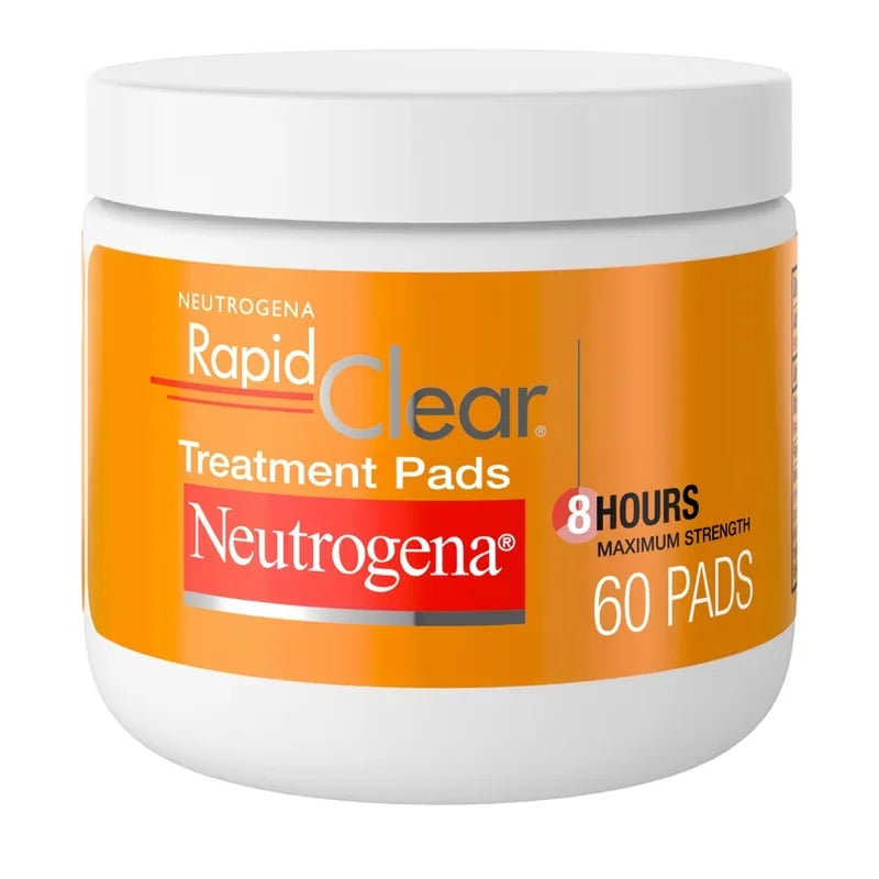 Neutrogena Rapid Clear Maximum Strength Acne Face Pads for Acne-Prone Skin - 60 ct: Salicylic Acid, Aluminum-Free