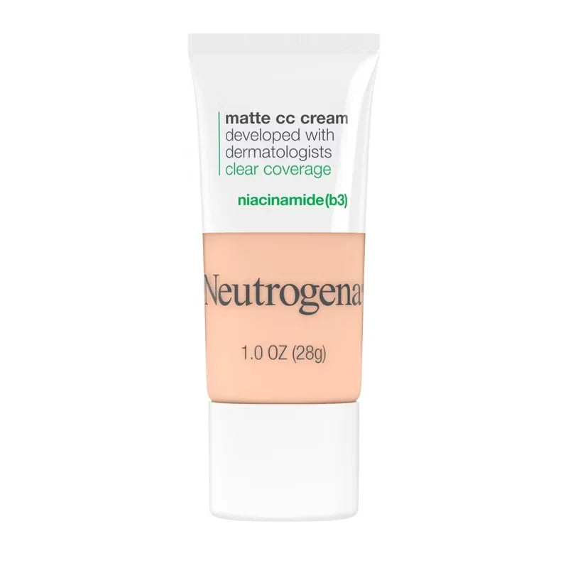 Neutrogena Clear Coverage Flawless Matte Color Correcting Cream, Full-Coverage - 1.0 Shell