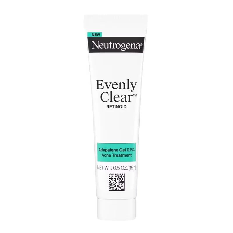 Neutrogena Evenly Clear Retinoid Acne Treatment Adapalene Gel 0.1% - 0.5 fl oz: For Face, Oily Skin, Unscented